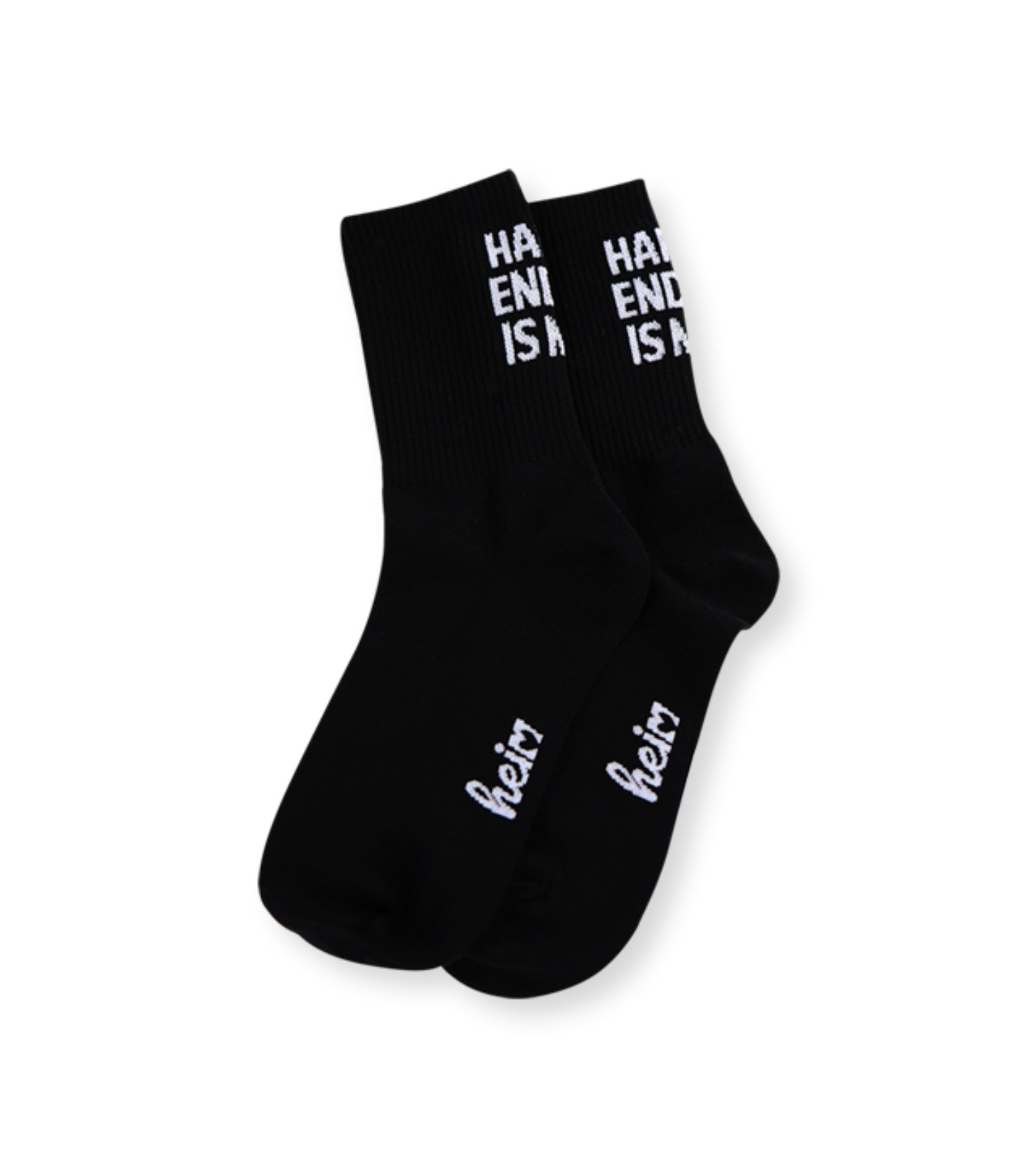 back point socks (BLACK-WHITE) - by HEIM