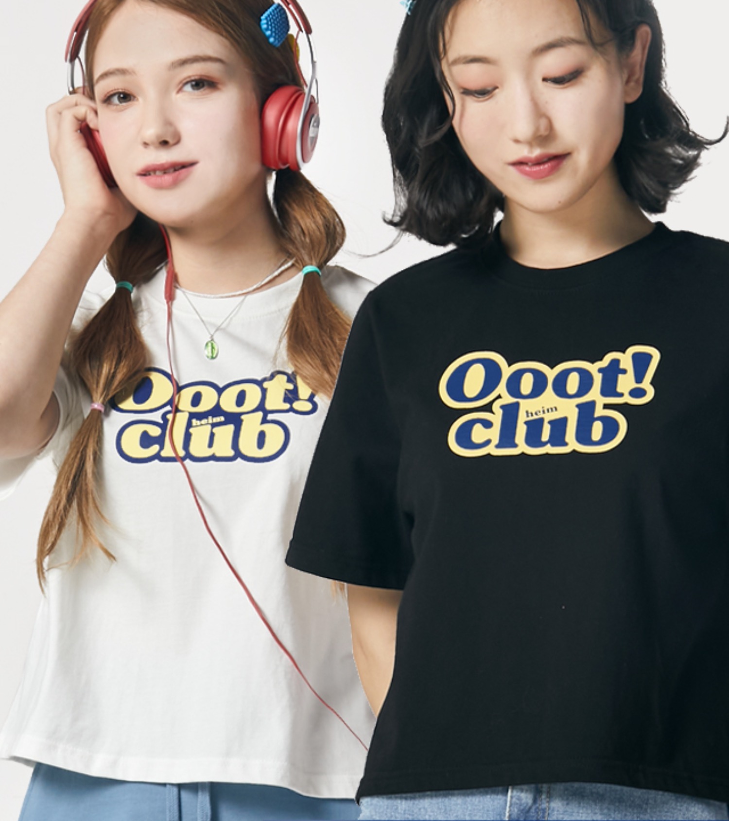 [SET] MIDDLE OOOTCLUB LOGO CROP T-SHIRT - by HEIM